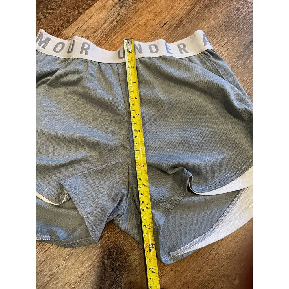 Under Armour ladies Play up 3.0 Gym Short  XS gray/white pockets - Picture 10 of 11
